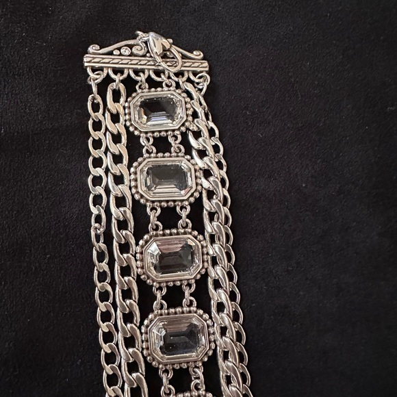Brighton 🩶 “Le Ritz” Clear Swarovski Multi Strand Crystal Bracelet - Picture 8 of 8